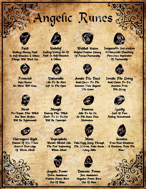 Angelic rune seals